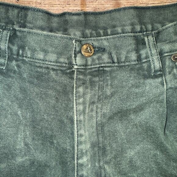 LA Gate 80's Vintage Baggy Green skater Denim Shorts size 40 - Picture 2 of 5